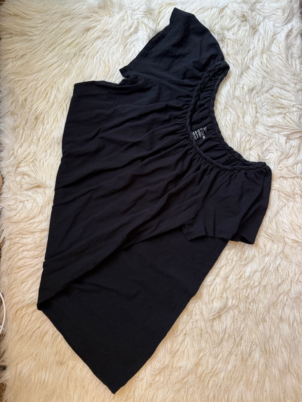 Faded Glory Black Off-Shoulder Midi Dress